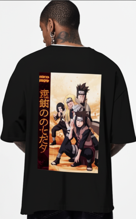 NARUTO BACKPRINT BLACK | Unisex Oversized Classic T-Shirt
