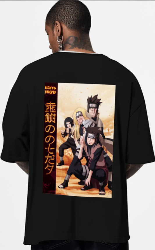 NARUTO BACKPRINT BLACK | Unisex Oversized Classic T-Shirt